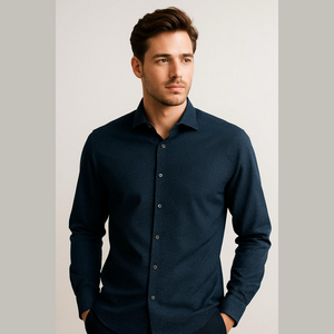 Rodd and Gunn Mens Navy Pin Dot Cotton Button Up Dress Shirt Size Large